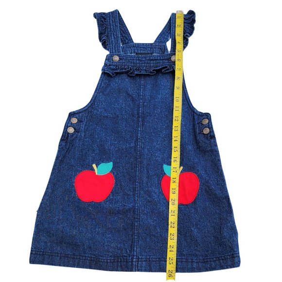 Cynthia Rowley Girl Denim Apple Orchard Ruffle Jumper, size 7 - Picture 4 of 7